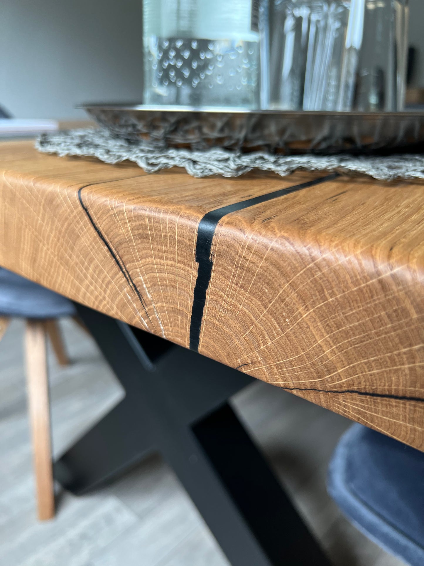 Eichentisch Epoxidharz Rivertable 240 x 100cm