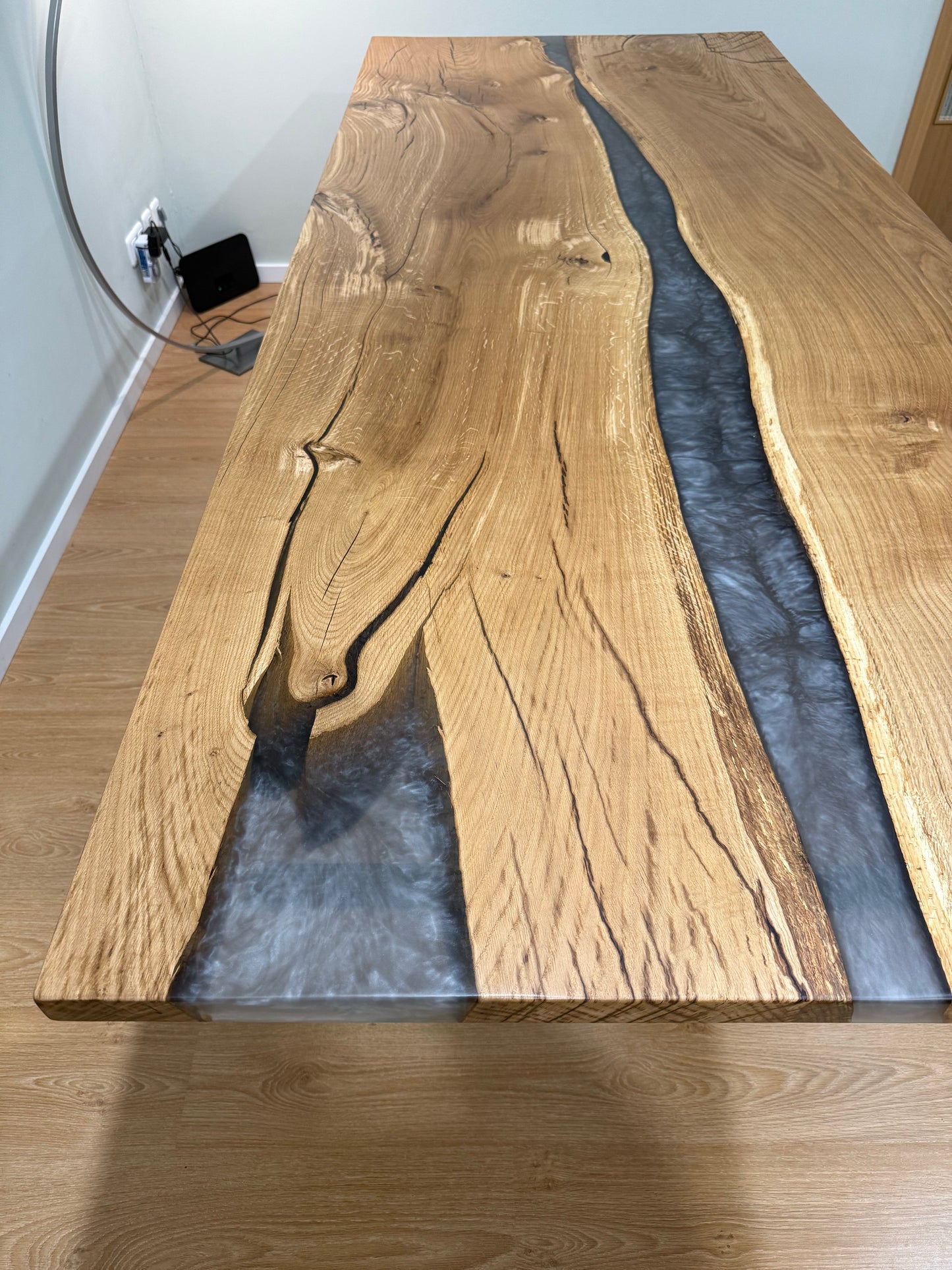 Tischplatte Eiche Epoxidharz 260cm