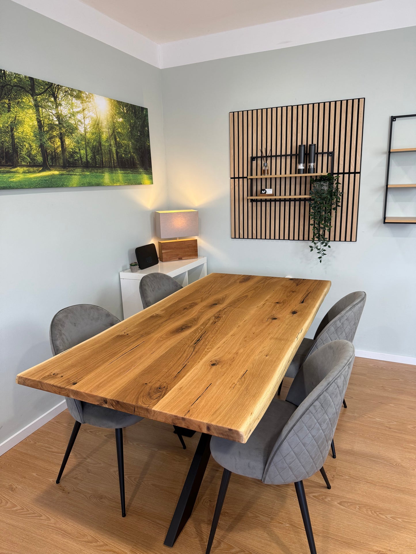 Tischplatte Eiche massiv Naturbaumkanten 180cm