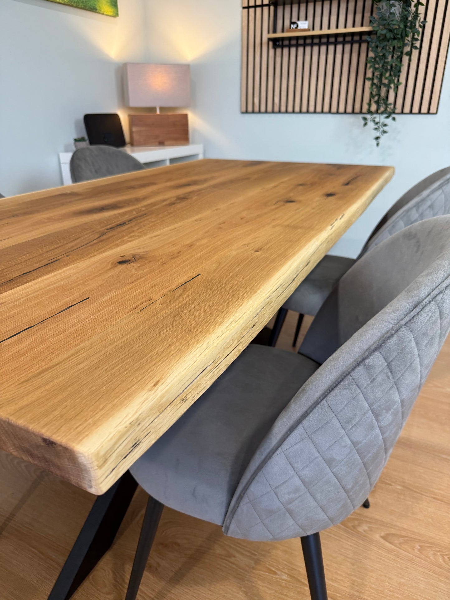 Tischplatte Eiche massiv Naturbaumkanten 180cm