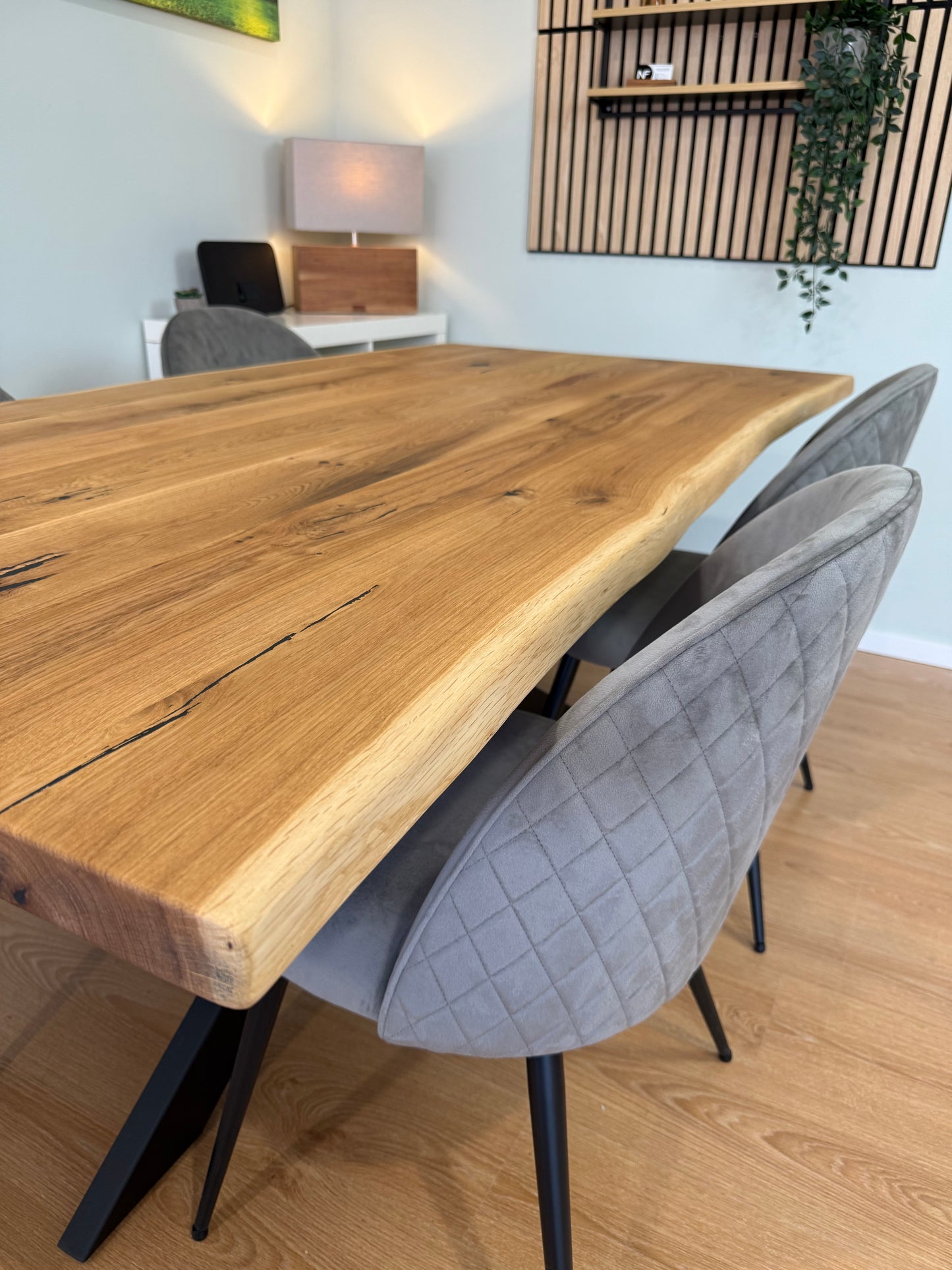 Tischplatte Eiche massiv Naturbaumkanten 180cm