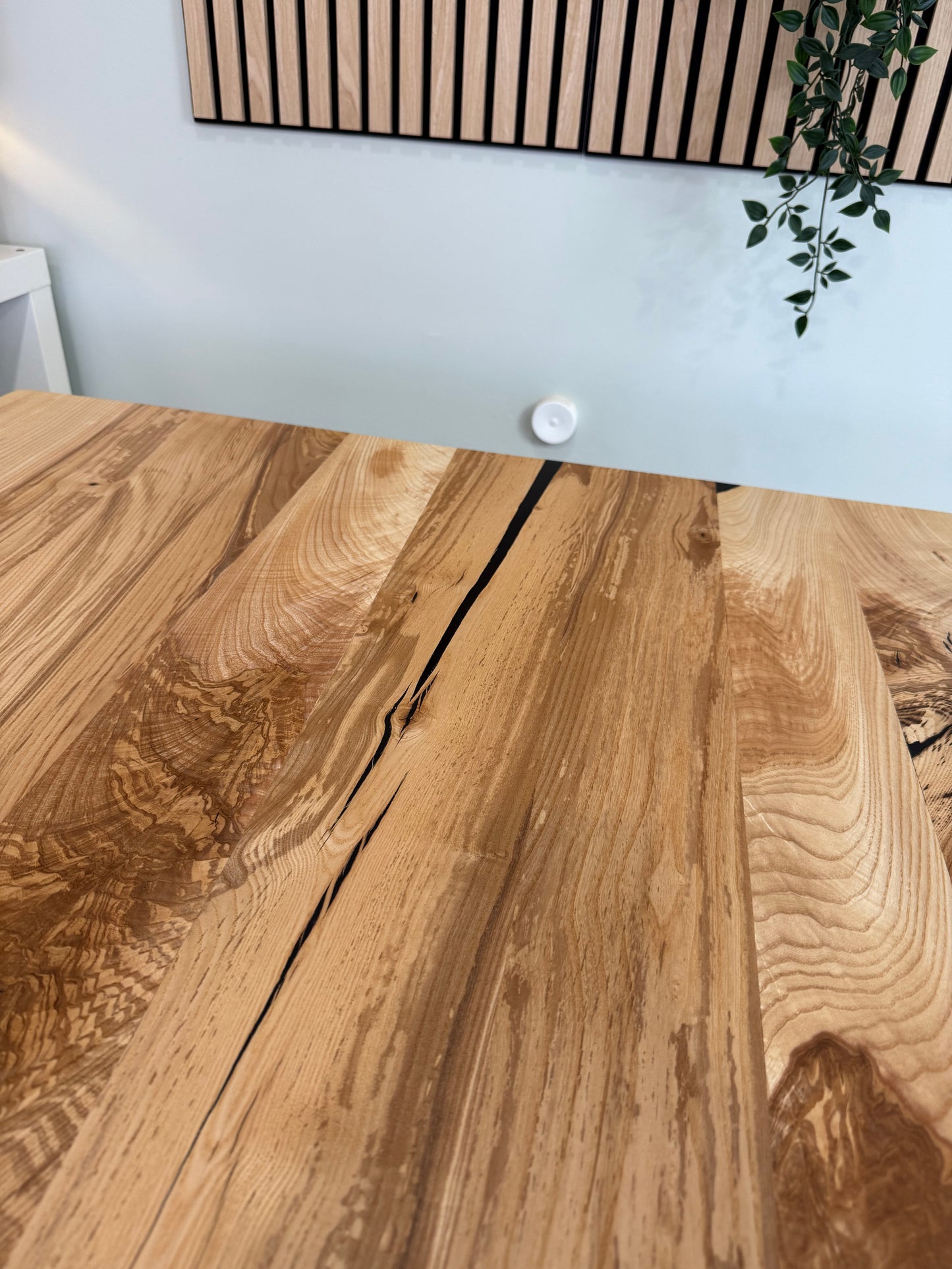 Tischplatte Esche massiv Naturbaumkanten 190cm