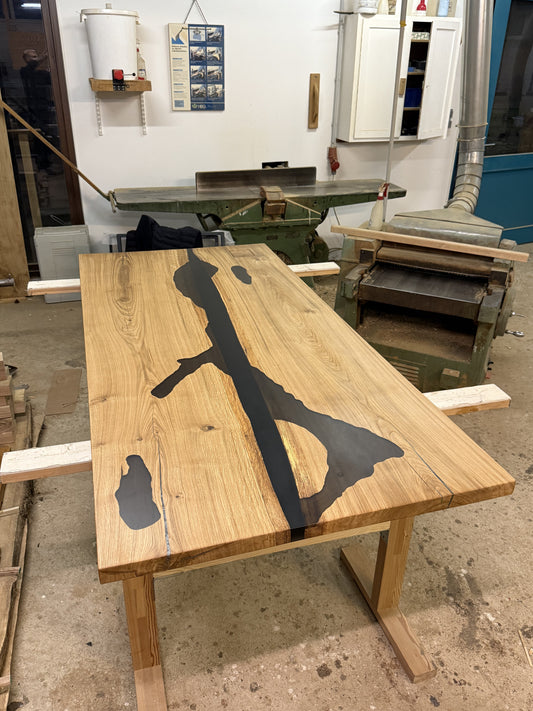 Tischplatte Eiche Epoxidharz 200cm